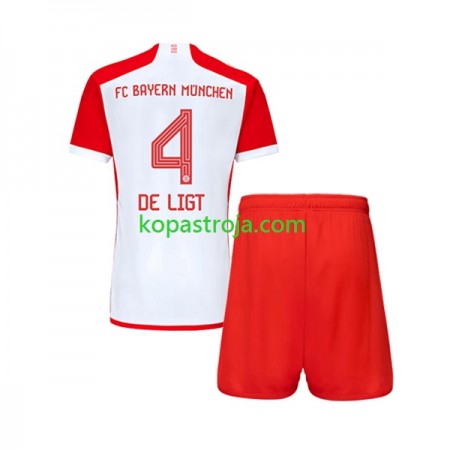Billiga Fotbollströjor Bayern München Matthijs de Ligt 4 Barn Hemma tröja 2023/24 Kortärmad